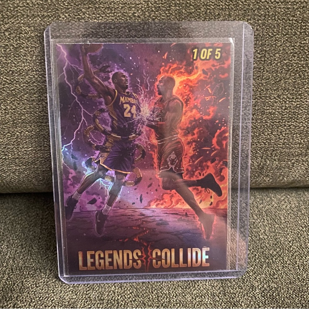 Custom LeBron James / Kobe Bryant Legends Collide 1/5 beam parallel Lakers bulls